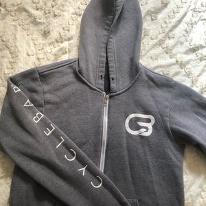 Grey Zip Up CycleBar Hoodie